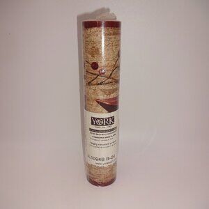 NOS New York Prepasted Decorative Wallpaper Border Stars Berries 7" 5 Yards USA